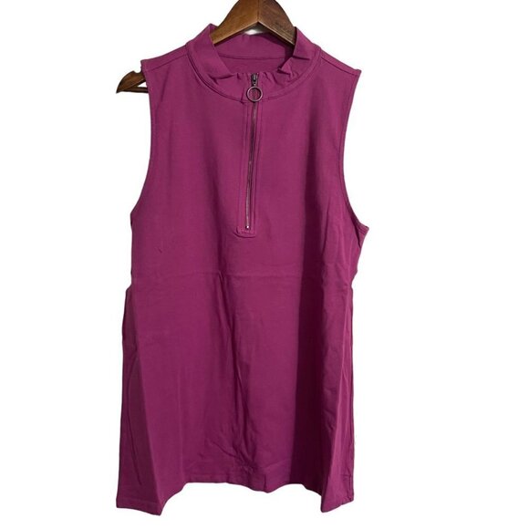Torrid Womens NWT Purple Foxy Mock Neck O-Ring Zip Up Tank Top Blouse Size 3X - Picture 2 of 6